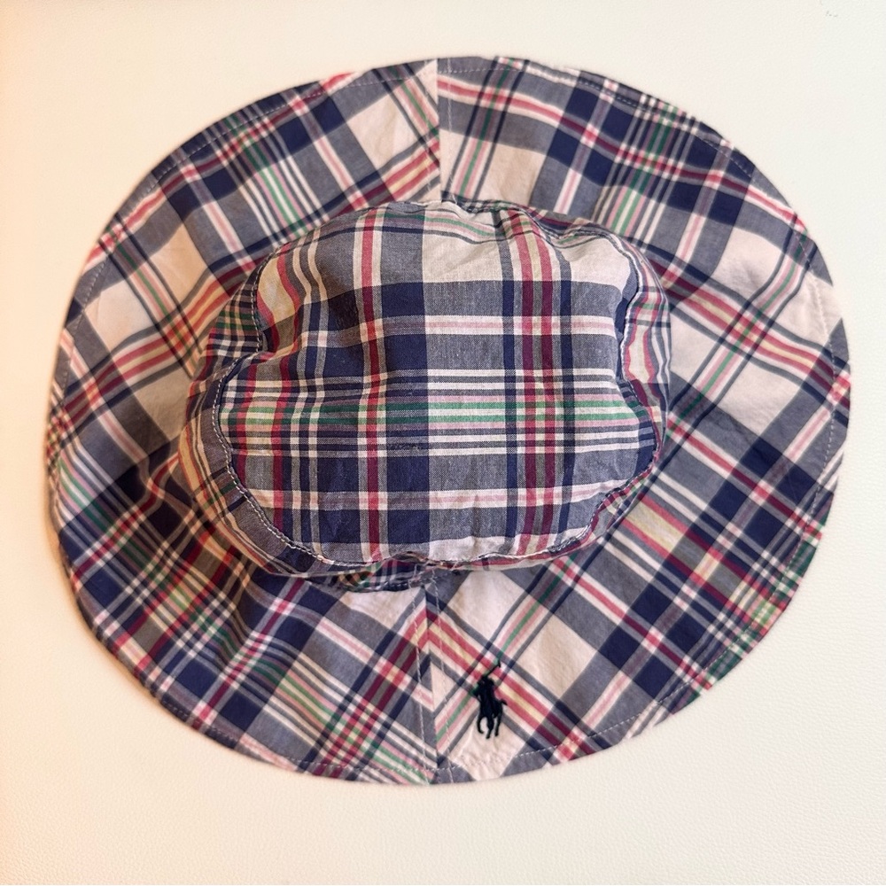 Ralph Lauren Kids Plaid Bucket Hat 100% Cotton